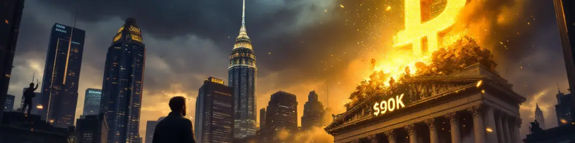 Bitcoin's Surge Towards $90K Comes Amidst the Collapse of Wall Street