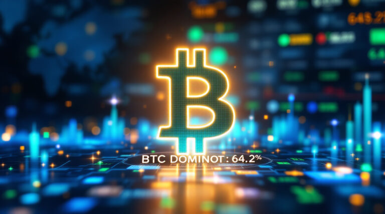 Bitcoin Dominance Hits Four-Year High Above 64%