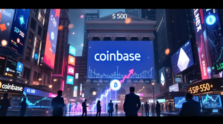 Coinbase Surges as It Joins S&P 500, Signaling a New Era for Crypto on Wall Street