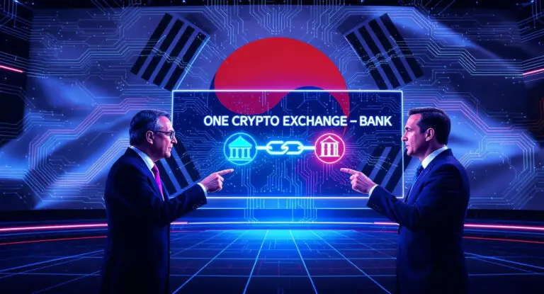 Presidential Candidates Clash Over South Korea’s ‘One Crypto Exchange–One Bank’ Rule