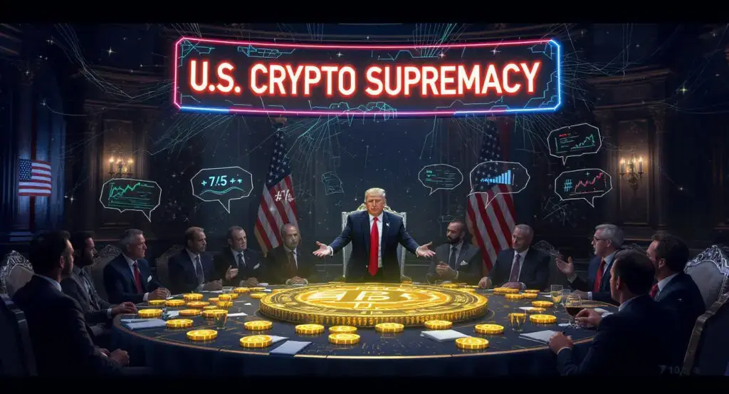 Trump Declares U.S. Crypto Supremacy as TRUMP Token Dinner Sparks Political Waves