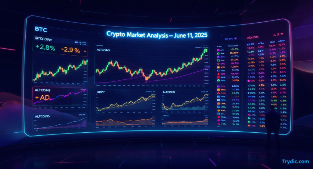 Crypto Market Analysis (June 11, 2025) BTC, ETH, XRP, ALTCOINS