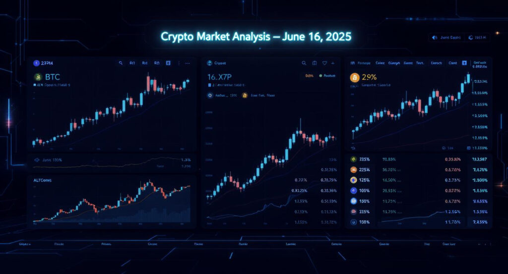 Crypto Market Analysis (June 16, 2025) BTC, ETH, XRP, ALTCOINS