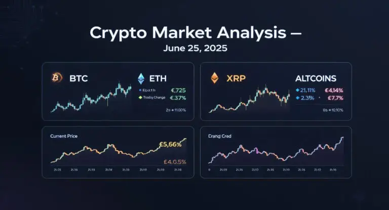 Crypto Market Analysis (June 25, 2025) BTC, ETH, XRP, ALTCOINS