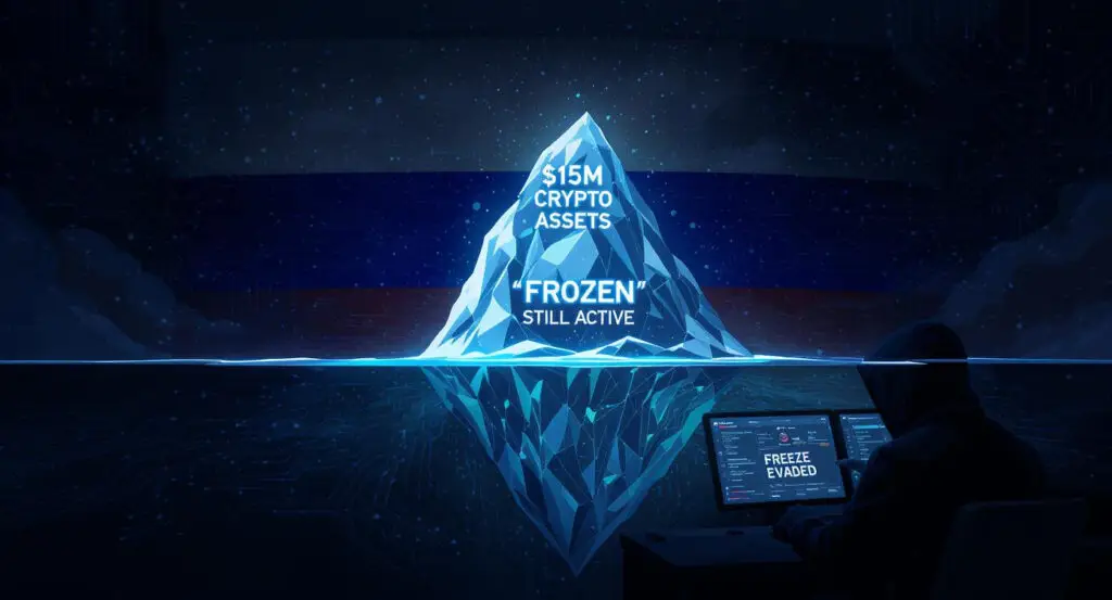 Sanctioned Russian Exchange Evades Freeze $15M in Crypto Still Active