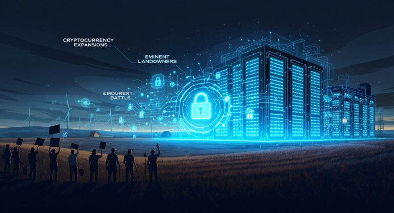 Eminent Domain Controversy: Nebraska Landowners Fight Crypto Company's Expansion