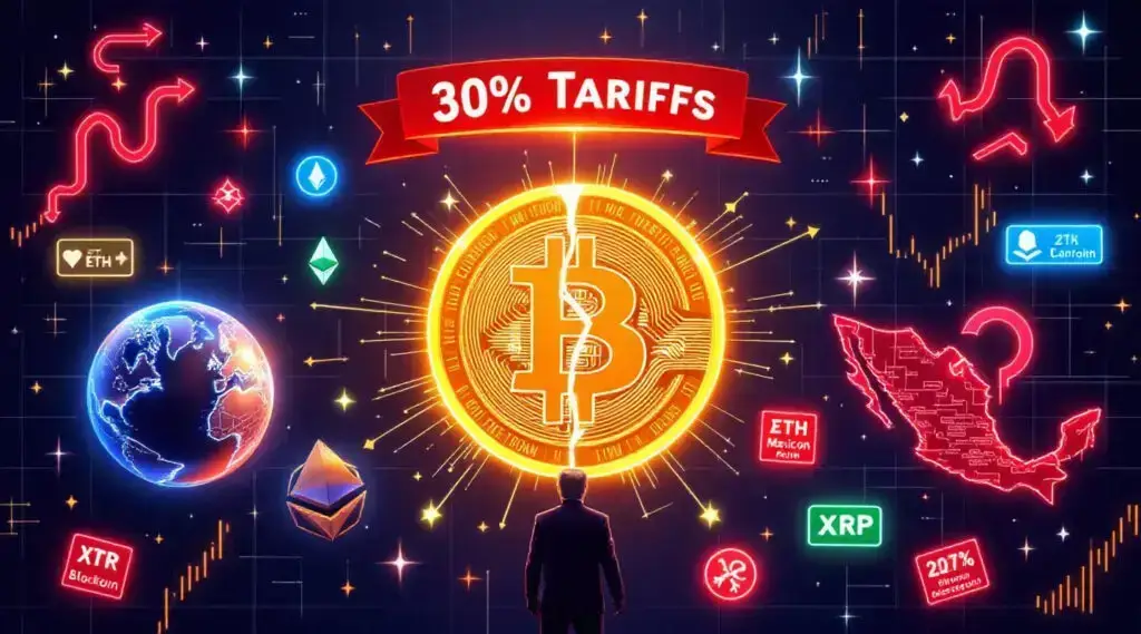 Bitcoin & Crypto Market Reacts: Trump's 30% Tariffs on EU & Mexico Stir Volatility