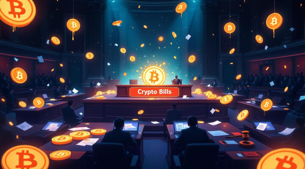 Bitcoin Dips as Crypto Bills Stall in U.S. House