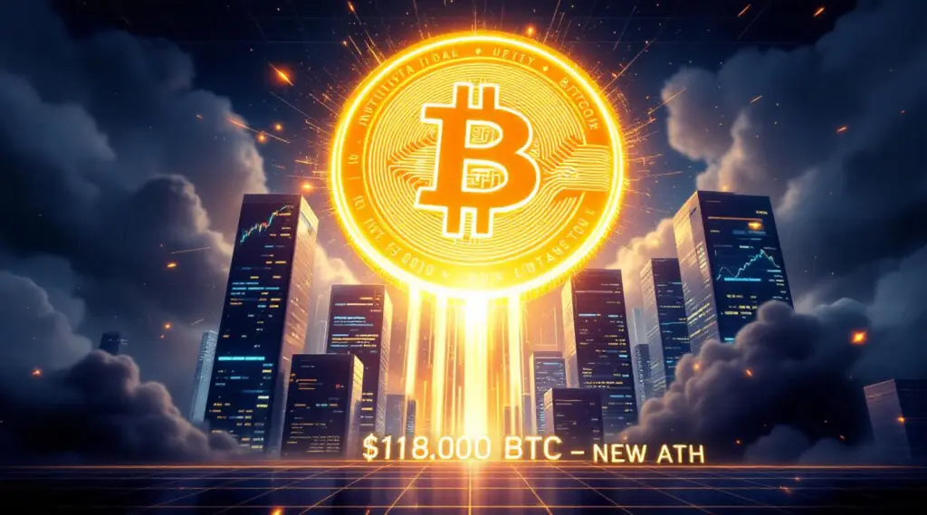 Bitcoin Flies to New All-Time Highs, Topping $118,000 as Institutions Pile In