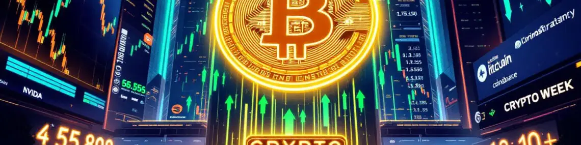 Bitcoin's Record High Lifts Industry Stocks Ahead of 'Crypto Week'