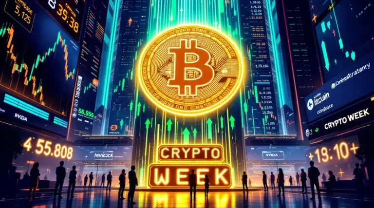 Bitcoin's Record High Lifts Industry Stocks Ahead of 'Crypto Week'