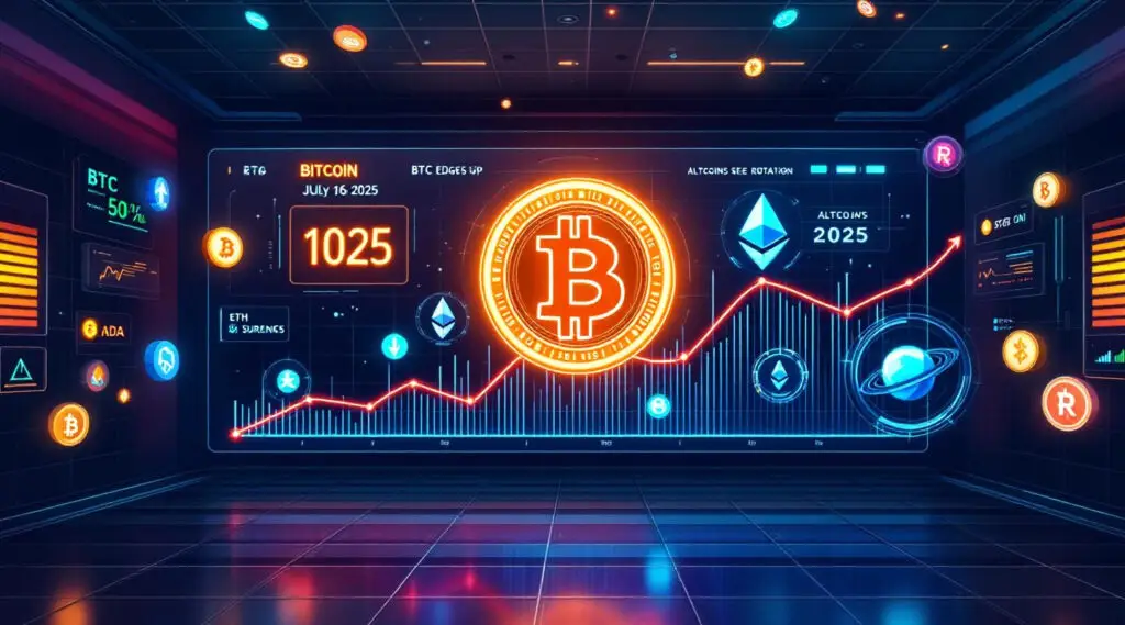 Crypto Market Analysis (July 16, 2025): BTC Edges Up, ETH Surges, Altcoins See Rotation