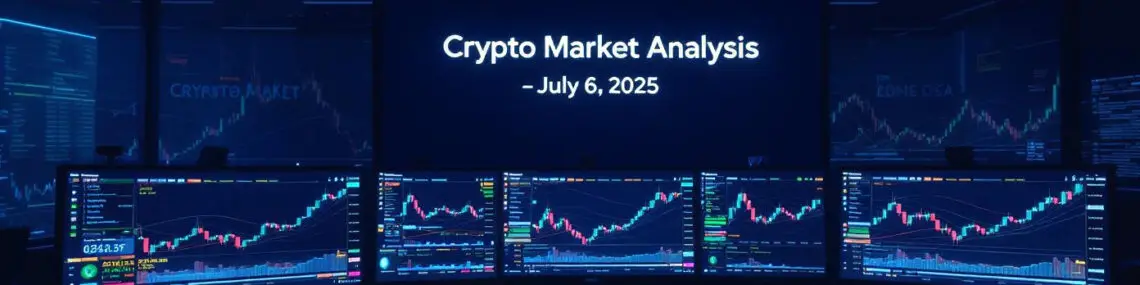 Crypto Market Analysis (July 6, 2025) BTC, ETH, XRP, ALTCOINS