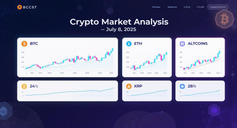 Crypto Market Analysis (July 8, 2025) BTC, ETH, XRP, ALTCOINS