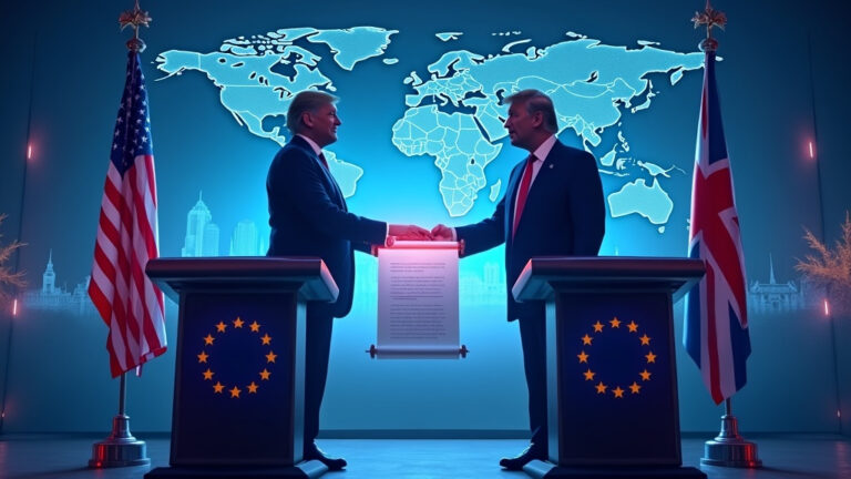 Trump Strikes $1.35 Trillion Tariff Deal With EU Ahead of Key UK Summit