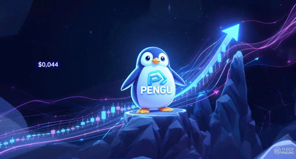 PENGU Shows Bullish Momentum, Eyes Move Toward $0.044