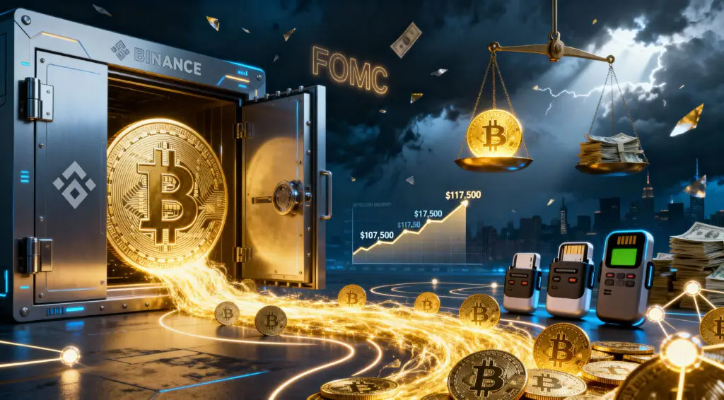 Binance Bitcoin Outflows Hit 9 Days Straight as FOMC Sparks Investor Shifts