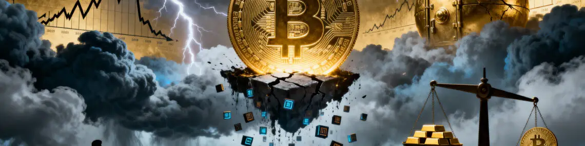 Bitcoin Faces Looming Death Spiral As Market Crash Fears Intensify Ahead of $25 Trillion Gold Challenge