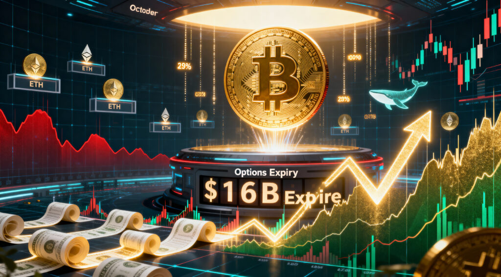 Bitcoin Faces Record $16B Options Expiry as Analysts Predict Possible V-Shaped October Recovery