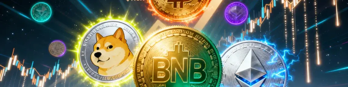 Dogecoin and BNB Surge as Bitcoin and Ethereum Hit Monthly Highs