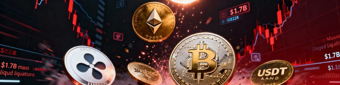 Over $1.7B Liquidated as Crypto Prices Slide; XRP Loses Third Spot to USDT
