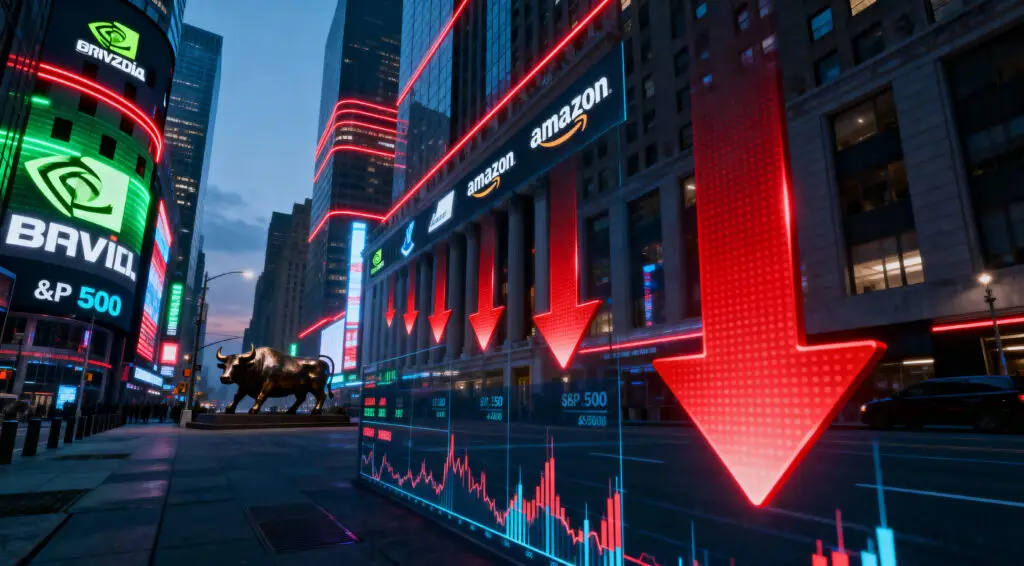 US Stocks Retreat From Record Highs as Tech Giants Slide on Valuation Concerns