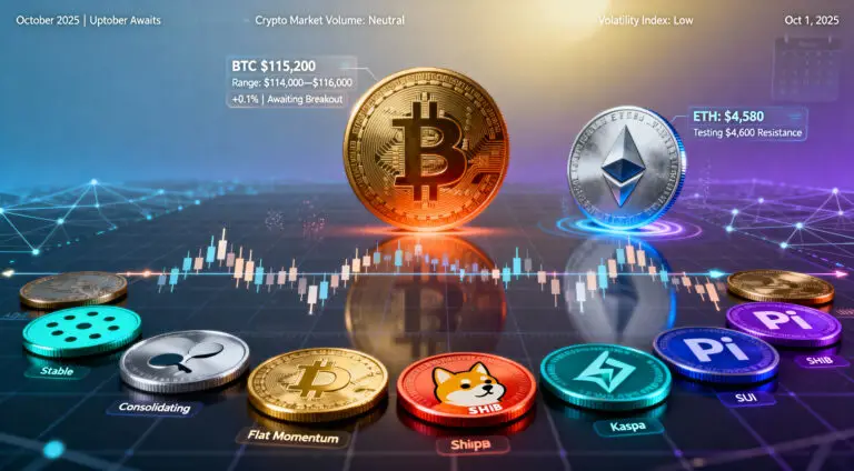 Crypto Market Analysis (October 1, 2025): Crypto Market Opens October With Flat Momentum and Narrow Ranges