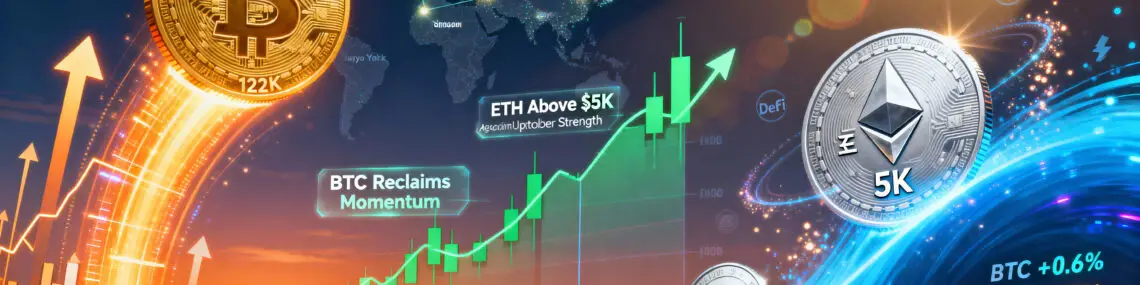 Crypto Market Analysis (October 12, 2025): Crypto Market Rallies as Bitcoin Retests $122K and Ethereum Reclaims $5K