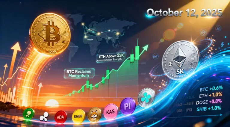 Crypto Market Analysis (October 12, 2025): Crypto Market Rallies as Bitcoin Retests $122K and Ethereum Reclaims $5K