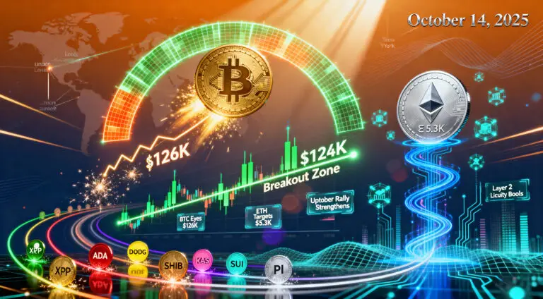 Crypto Market Analysis (October 14, 2025): Crypto Market Rallies as Bitcoin Eyes $124K and Ethereum Approaches $5.3K