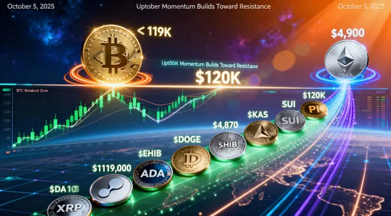 Crypto Market Analysis (October 5, 2025): Crypto Market Eyes Major Breakout as Bitcoin Nears $120K