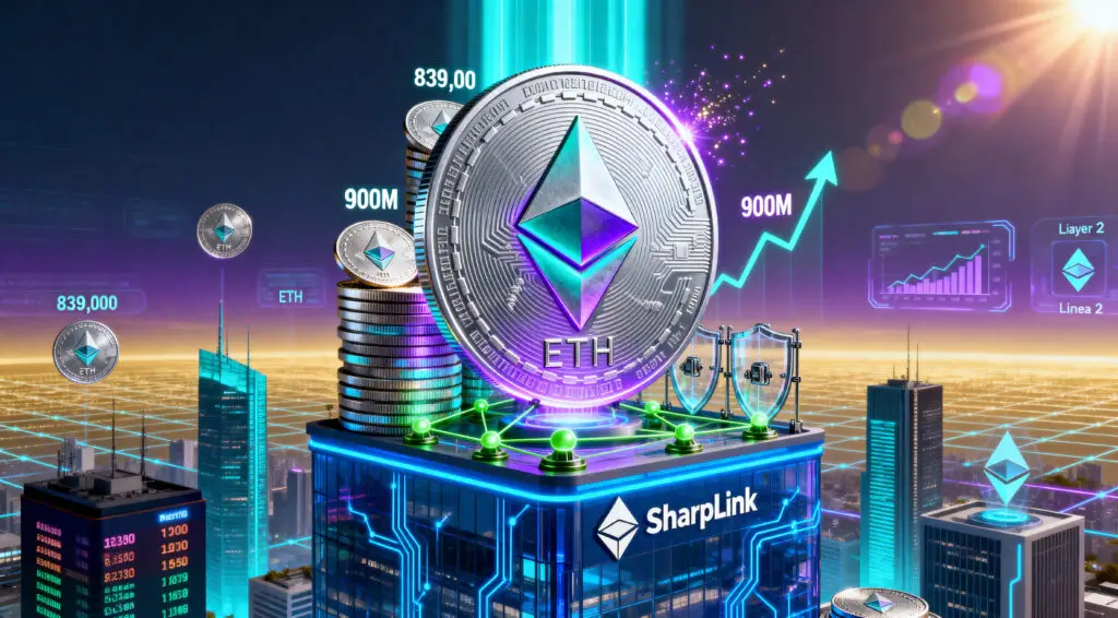 ETH Rally Pushes SharpLink Ethereum Treasury Near $1B Profit