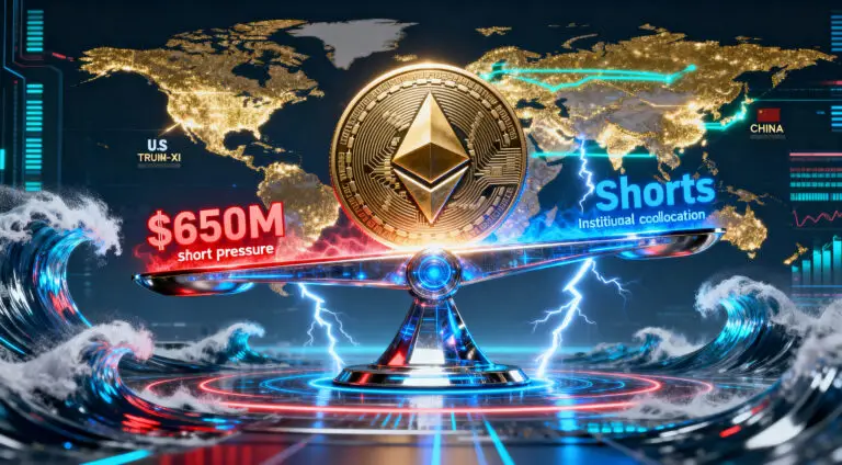 Ethereum Faces $650M Short Pressure Ahead of Trump–China Tariff Talks