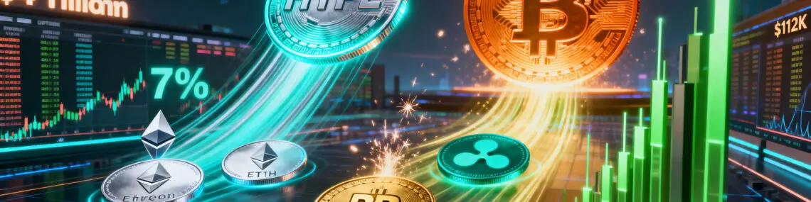 Hyperliquid HYPE Surges 7% as Altcoin Rally Accelerates