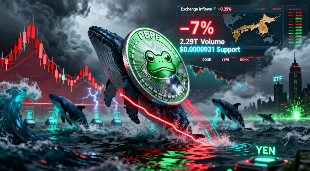 PEPE Price Drops 7% As Whales And Politics Pressure Market