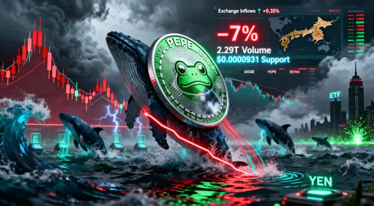 PEPE Price Drops 7% As Whales And Politics Pressure Market