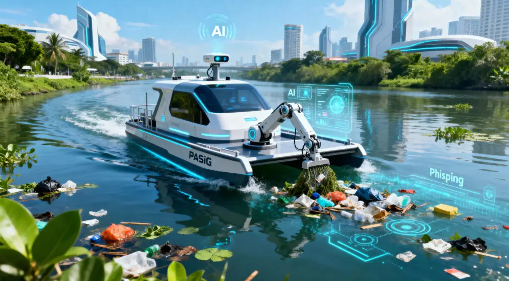 Pasig City (PHI) Launches AI Robot Vessel To Clean Pasig River