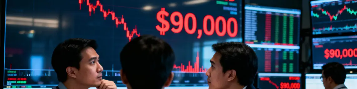 Bitcoin Falls Below $90K As Traders Turn Cautious On Market Outlook