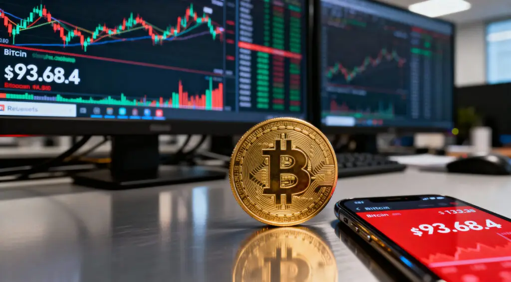 Bitcoin Slips To $93,684 As Crypto Market Weakness Persists
