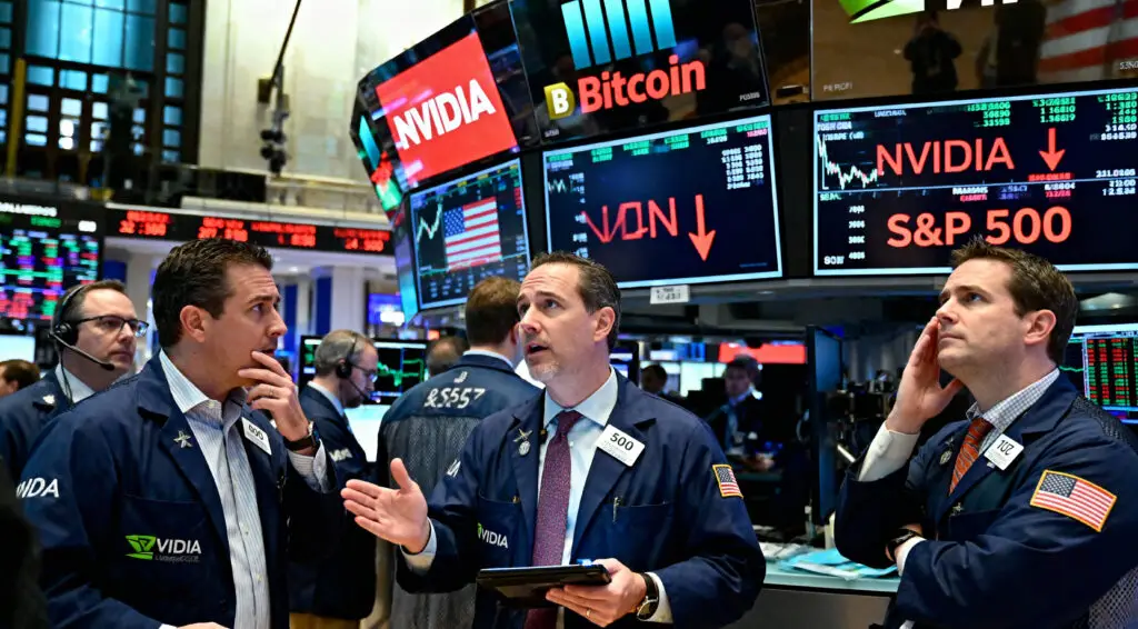 US Stocks Fall As Nvidia And Bitcoin Spark Investor Valuation Fears