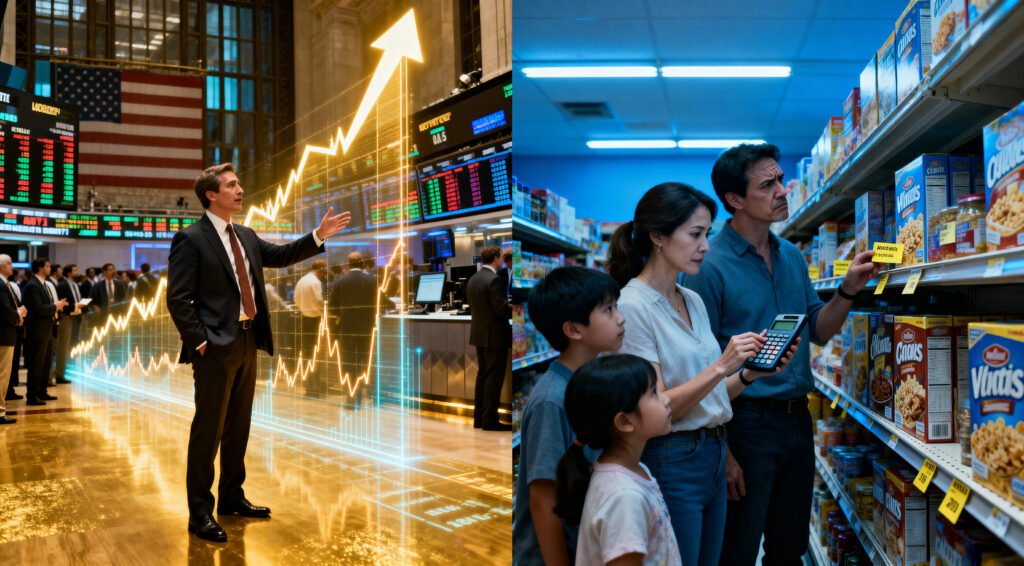 K-Shaped Economy Reveals Deepening US Inequality Amid Conflicting Indicators